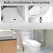 billige Skrutrekkere sett-4 stk. kraftig toalettsetefesteboltsett, universelt toalettseteskrueutskiftningssett, toalettseteboltsett for enkel installasjon, festedel for toalettsetetopp