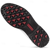 voordelige Heren Golf Schoenen-Heren golfschoenen – comfortabel wit en bordeauxrood design voor optimale prestaties en stijl op de golfbaan.