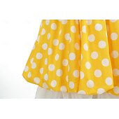 preiswerte Kleider-1950er Retro Vintage Rockabilly Knielang Swing-Kleid Ausgestelltes Kleid Kurze Ärmel Tupfen Tailliert und ausgestellt Kostüm Mädchen Karneval Valentinstag Lässig Heimkehr Retro-Mottoparty Kinder Kleid