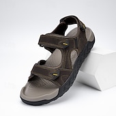 economico Sandali casual-sandali beige da uomo: eleganti calzature da esterno con vestibilità comoda e ad asciugatura rapida, ideali per la spiaggia, l'escursionismo e l'estate