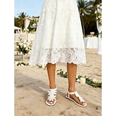 tanie Panna młoda-białe sandały damskie z kwiatowym wzorem i koralikami - eleganckie płaskie buty ślubne na plażowe ceremonie, suknie ślubne &amp;obuwie dla druhen na lato na imprezy plenerowe nad morzem