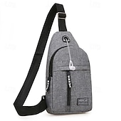 economico Borselli da uomo-Borsa a tracolla da uomo con porta di ricarica USB: borsa a tracolla multitasche e di grande capacità per il rientro a scuola