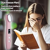 cheap Skin Care Tools-Eye Massage Device To Diminish Dark Circles And Puffiness With Vibration To Tighten Pores And Warmth For Relaxation Featuring A Light Beige Lifting Function.