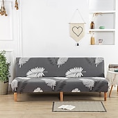 abordables Couverture du canapé Futon-Housse de canapé-lit extensible en tissu imprimé, disponible en 3 tailles différentes, housse de canapé sans accoudoirs, housse de banc élastique, protection décorative pour le Nouvel An, décoration