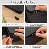 זול אספקה לבית-50 יחידות משיכת רוכסן תחליפית, ראשי רוכסן חדשים הניתנים להסרה ללא כלים, משיכות רוכסן מגומי לתרמילים, מעילים, נעליים ומזוודות, עיצוב פשוט ועמיד