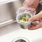 billige Kjøkkenutstyr og -redskap-400 stk. engangsposer til vasken, ultrafine elastiske nettingmatoppsamlere for kjøkkenavløp, anti-tilstoppingsfilternett for rester og hår &amp;Universal passform for avfallsfiltre til vasken