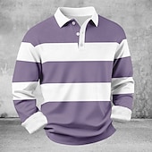 Χαμηλού Κόστους Ανδρικό γεωμετρικό πόλο-Ανδρικά Γεωμτερικό Οριζόντιες λωρίδες Μπλουζάκια πόλο Πουκάμισα Themmal Μακρυμάνικο Μπλουζάκια πόλο Πέτο Καθημερινό Ένδυση γυμναστικής και άθλησης Αργίες Καθημερινά Ρούχα 3D εκτύπωση