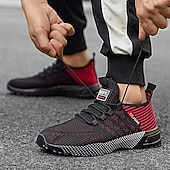 abordables Baskets Décontractées-Chaussures de course noires en mesh pour hommes – baskets athlétiques légères avec tige respirante, idéales pour la course, la salle de sport et les activités sportives.