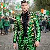 Χαμηλού Κόστους Αριστος-Ντίσκο Δεκαετία '80 Smoching Κοστούμια &amp; Σακάκια Πρίγκηπας Πούλιες Γεωμετρικό Φανταχτερή Φόρεμα Ανδρικά Αποκριάτικη Στολή Απόκριες Νέος Χρόνος