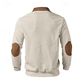 economico Felpe di base-Per uomo Maglia Felpa con cappuccio Felpa con zip corta Maglia a coste Aalbicocca Nero Bianco Verde militare Colletto Mao Semplice Patchwork Testurizzato Casuale Quotidiano Sport &amp; Outdoor Vintage