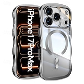 levne Pouzdra pro iPhone-telefon Carcasă Pro iPhone 17 Pro Max 17 Air 16 15 14 Pro Max 16e 13 Pro Max Zadní kryt se stojánkem Podpora bezdrátového nabíjení Nárazuvzdorné Retro Pokování