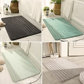 preiswerte Badezimmermatte-Dicke, hochflorige Eingangsmatte, saugfähig und rutschfest, Türvorleger, Badezimmer-Willkommensmatte, Teppich