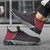 abordables Baskets Décontractées-Chaussures de course noires en mesh pour hommes – baskets athlétiques légères avec tige respirante, idéales pour la course, la salle de sport et les activités sportives.