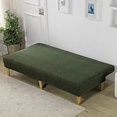 abordables Couverture du canapé Futon-Housse de canapé-lit extensible en tissu imprimé, disponible en 3 tailles différentes, housse de canapé sans accoudoirs, housse de banc élastique, protection décorative pour le Nouvel An, décoration