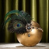 cheap Accessories and More-Vintage 1920s The Great Gatsby Flapper Headband The Great Gatsby Flapper Girl Feather Fancy Dress Women's Christmas Carnival Masquerade Retro Theme Party Charleston Dance Adults Headband