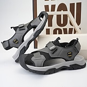 cheap Outdoor Sandals-Men's Navy Blue Sporty Sandals – Lightweight and Durable with Velcro and Adjustable Fit, Perfect for Outdoor Adventures