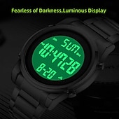 お買い得  デジタル腕時計-高品質 電子時計 学生スタイル マルチファンクショナル おしゃれな メンズスポーツ 電子時計