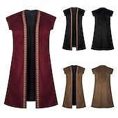 olcso Felsők-Punk és gótika Középkori Reneszánsz Blúz / Ing Tunika Ujjatlan Harcos Lovag Viking Kelta lovag Ranger Íjászat Jelmez Férfi Viking Fantasy Farsang Álarcos mulatság Teljesítmény Halloween Színpad