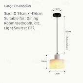 billiga Cylinderdesign-12 cm Ödesign Hängande lampor Marmor Nutida 110-240 V