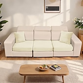abordables Housse de fauteuil et d'accoudoir de canapé-1/2/3 housses de coussin de canapé en velours argenté élastique uni, style européen, douces et résistantes, idéales pour la décoration et la protection de votre intérieur.