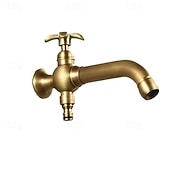 Недорогие Смесители для раковины в ванной-Ванная раковина кран - Вращающийся Хром Монтаж на стену Одной ручкой одно отверстиеBath Taps