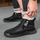 cheap Winter &amp; Snow Boots-Men's Yellow Insulated Winter Boots, Warm and Comfortable Snow Boots for Cold Weather, Ideal for Winter Hiking, Snowboarding and Outdoor Activities