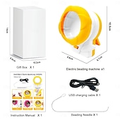 お買い得  30ドルまで下がりました-電動ビーズスピナー、粘土ビーズスピナーキット、USB電源スピンビーズローダー、3針、自動高速ビーズスピナー、省力電動ビーズマシン、ブレスレット、ジュエリー作り