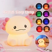 halpa Taimitarha yövalot-Salamander pehmeä silikoninen Pat-valo lastenhuoneen yövalo 7 väriä himmennys USB ladattava yöpöytälamppu tunnelmavalo joulu uusivuosi lahja