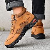 tanie Buty trekingowe-Męskie buty trekkingowe na co dzień – wytrzymałe, sznurowane, wygodne i oddychające, idealne na przygody na świeżym powietrzu, wędrówki i do noszenia na co dzień