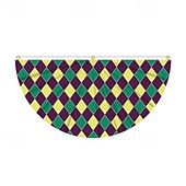 tanie Garden Flags, Banner-Brazil Carnival Flag, Mardi Gras Half Flag, Carnival Party Decorations, Festive Atmosphere, Colorful Festival Flag for Home, Parade, and Outdoor Event Decor