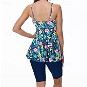 levne Surfovací tankiny a bikiny-Dámské Plavky 2 ks Tropický vzhled Ultra lehký (UL) Elastický Bez rukávů Plavky Surfování Šnorchlování Léto