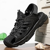 preiswerte Outdoor-Sandalen-Schwarze Herren-Sportsandalen – schnelltrocknend, verstellbar und komfortabel – ideal zum Wandern, für Strand und Sommerabenteuer.