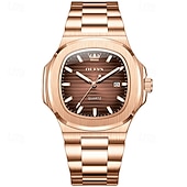 Недорогие Кварцевые часы-Новые бизнес-часы Olevs украшены светящимися элементами и календарем квадратный наутилус водонепроницаемые спортивные модные и повседневные кварцевые наручные часы