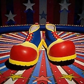 preiswerte Männer Schuhe-Männer Mardi Gras Echtes Leder Clownschuhe Bunte Übergroße Zehen Karnevalsstiefel Strapazierfähige Schnürschuhe für Paraden Festivals und Zirkusaufführungen