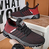 abordables Baskets Décontractées-Chaussures de course noires en mesh pour hommes – baskets athlétiques légères avec tige respirante, idéales pour la course, la salle de sport et les activités sportives.