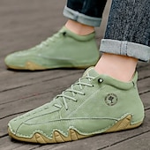 economico Stivaletti alla caviglia-stivali da uomo in similpelle verde fatti a mano: design unico e resistente con vestibilità comoda, ideali per l'uso casual, all'aperto e quotidiano