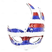  Karneval 2026 250-jähriges Jubiläum USA Karnevalskostüm Venezianische Maske Cosplay Pailletten Erwachsene Unisex Karneval Fünfhundertjahrfeier Unabhängigkeitstag / 4. Juli Karneval Verkleiden