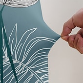 cheap Armchair Cover &amp; Armless Chair Cover-1 Pc Club Chair Cover Striped Plant and Geometric Printed Polyester Slipcover for Single Seat Chair Living Room Bedroom Home Office