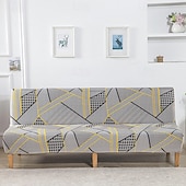 abordables Couverture du canapé Futon-Housse de canapé-lit extensible en tissu imprimé, disponible en 3 tailles différentes, housse de canapé sans accoudoirs, housse de banc élastique, protection décorative pour le Nouvel An, décoration