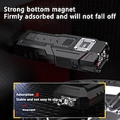 tanie Latarki-Latarka COB LED o dużej jasności z akumulatorem 1200 mAh, magnetycznym powerbankiem, cyfrowym wyświetlaczem poziomu naładowania baterii, oświetleniem wielotrybowym z klipsem, konstrukcją ABS do