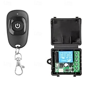 abordables Interrupteurs connectés-Interrupteurs télécommandés sans fil RF 1 canal 12 V CC avec code d'apprentissage, bascule momentanée, fréquence réglable jusqu'à 433 MHz