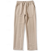voordelige Rechtdoor Been-Voor heren Joggingbroeken Broek Joggingbroek met rechte pijpen Jacquard Trekkoord Zak Effen Comfort Zacht Casual Dagelijks Buiten Vakantie Modieus Zwart Oranje Micro-elastisch