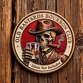  Samlarmynt från Old Bastards Bourbon Club, bourbon fixar nästan allt – idioter ingår ej, utmaningsmynt, vintage whisky &Bourbon samlarmynt, Old Bastards whiskey club-mynt