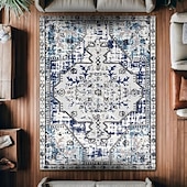 billiga Områdesmattor-Vintage persisk matta, fläckbeständig och lätt att rengöra, etnisk soffpläd, halkfri sängmatta i sovrummet, slitstark och elegant golvdekor i vardagsrummet