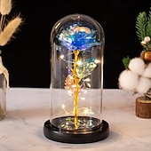 ieftine Lumini decorative-Lampa de noapte LED decorativă cu trandafiri de Ziua Mamei 21.5 * 11.5CM cadou pentru iubită soție și mamă cutie pentru baterii AAA ornament de atmosferă în dormitorul interior