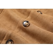 baratos Jaquetas de Suede Sintético-Homens jaqueta leve Jaqueta casual Jaqueta de camurça sintética Para Noite Macio Fivela Primavera &amp; Outono Casual Colarinho Chinês Padrão Cáqui Claro Preto Azul Marinha cáqui Verde Tropa Casaco