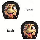 זול כיסויי בד-2 יחידות כיסויי משענות ראש לרכב עם הדפסה מצוירת של חיות חמודות, ללא מילוי, אביזרי פנים לרכב, כיסויי משענות ראש אוניברסליים לרכב, קישוטי פנים לרכב, מתאים לשימוש בכל מזג אוויר ללא מילוי