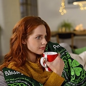 cheap Blankets &amp; Throws-St. Patrick's Day Irish Gifts for Women &amp; Men,  SLÁINTE Irish Blessing Blanket, Celtic Birthday Gift, Best St. Patrick's Day Present, Thoughtful Irish Blessing Décor.