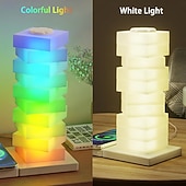 economico Lucine notturne per bambini e neonati-luce LED girevole assemblata fai da te, commutazione luce bianca e arcobaleno, utilizzata per lampade da scrivania da ufficio, luci da tavolo da gioco e luci notturne da comodino, regalo ideale