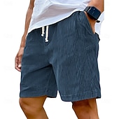 ieftine Pantaloni scurți casual-Bărbați Pantaloni Scurți Pantaloni scurți casual Pantaloni scurți din velur Cordon Talie elastică Culoare solidă Confort Lungimea genunchiului Zilnic În aer liber Haine de strada Vacanță Modă Negru